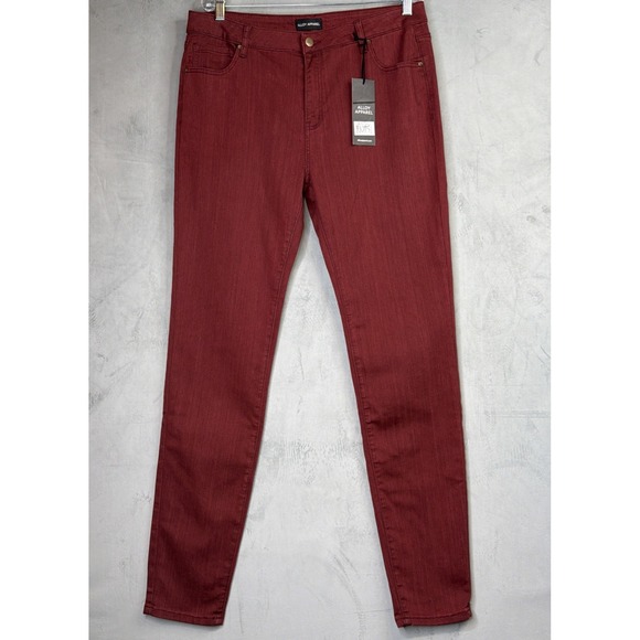 ALLOY Denim - Alloy Apparel Tall Skinny Jeans Womens 20x35 Burgundy Stretch Denim NWT